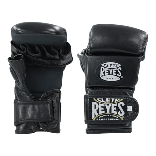 CLETO REYES Black Mamba MMA Training Boxing Gloves for Men and Women, Cowhide Leather, Black - size: Small