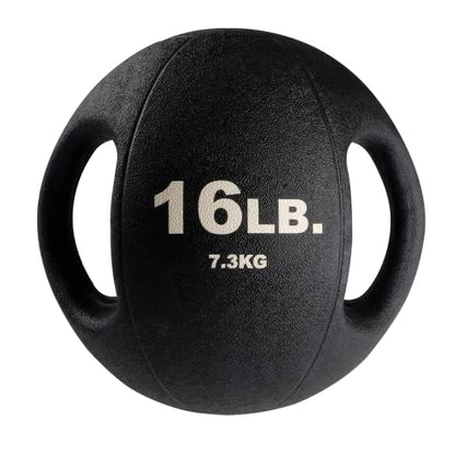 Body-Solid Exercise Medicine Balls, Heavy-Duty Non Slip Rubber Grip with Dual Handles Medicine Ball for Weights Training, Weightlifting & Core Workouts - size: 16lbs.
