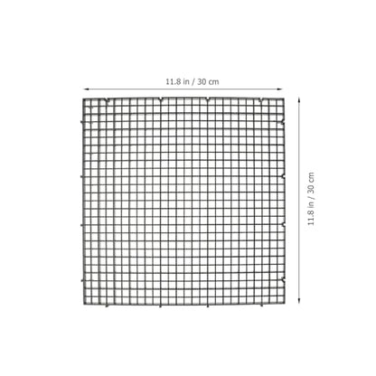 Ciieeo Aquarium Fish Tank Grid Divider with 18pcs Black Plastic Filter Boards 30x30cm Removable Partition Nets and 10 Suction Cups for Bottom Tank Isolation and Breeding Separation