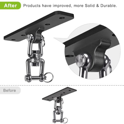 Dolibest Hanging Kits Hammock Chair Hardware, Heavy Duty Swing Hanger with Chain for Indoor Outdoor Playground Hanging Hammock Chair Punching Bags, 4 Screws, 600 LB Capacity, 3.28ft, 360° Rotation - color: Swing Hanger With 39'' Chain