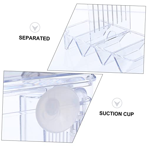 POPETPOP Breeding Tank Aquarium Isolation Box for Fish Cup Design for Betta and Guppy Hatchery Made from Material Easy to Install Observation of Fish Conditions