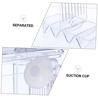 POPETPOP Breeding Tank Aquarium Isolation Box for Fish Cup Design for Betta and Guppy Hatchery Made from Material Easy to Install Observation of Fish Conditions