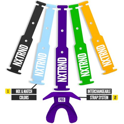 Nxtrnd One Pro Football Mouth Guard, Interchangeable Strap, Fits Adult & Youth (Purple) - color: Purple Pro