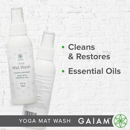Gaiam Yoga Mat Cleaner Spray (4oz), Green