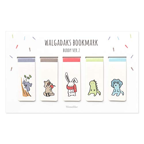 Monolike Magnetic Bookmarks Buddy ver.2, Set of 5 - color: Buddy Ver.2
