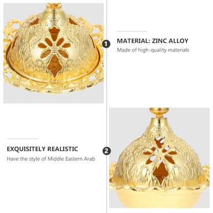 DOITOOL Charcoal Frankincense Incense Resin Electric insence bakhoor Oil Coal Burning Myrrh kit Gold incienso Oud Bowl Cauldron lamp Set Metal quemador Copal Brass Stick Tray