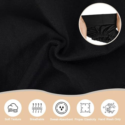 XEPST 3 PCS Hijab Undercap for Women, Islamic Muslim Full Cover Under Hijabcap Milk Silk Fabric Hijab Underscarf Solid Color Adjustable Tie Back Inner Head Scarf Turbans for Women Chemo Cap, D
