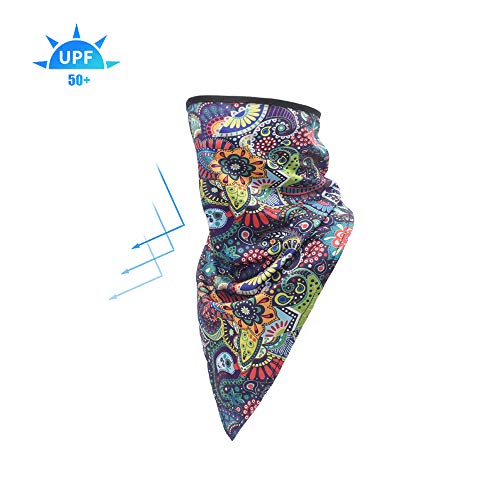 Women UPF 50+ Face Mask Sun Protection Fashion Colorful Neck Gaiter Scarf - color: Fcm-03