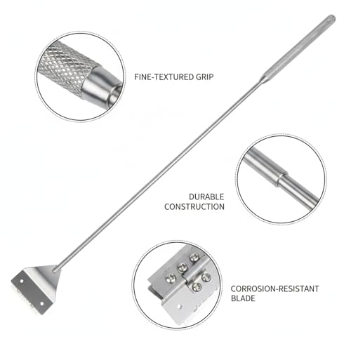 Aquarium Maintenance Tool Set - 430 Stainless Steel Long Reach Scissors, Tweezers & Sand Shovel for Fish Tanks - size: 18.11 x 1.18 x 0.79 in