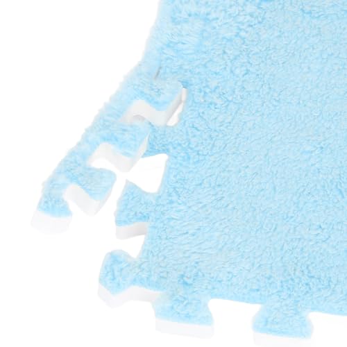 10pcs 30 cm/11.8 in Foam Puzzle Floor Play Mat,Interlocking Carpet Tiles for Home Gym and Fitness Room (Light Blue) - color: Light Blue