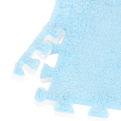 10pcs 30 cm/11.8 in Foam Puzzle Floor Play Mat,Interlocking Carpet Tiles for Home Gym and Fitness Room (Light Blue) - color: Light Blue