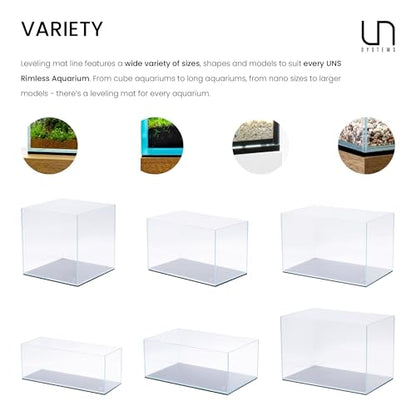 UNS Leveling Mat - 60x36cm | 23.62x14.17in, 5mm - Non-Slip Dense Foam Freshwater Saltwater Aquarium Mat for Planted Tanks, Marine Coral Reef, Turtle Reptile Enclosure, Betta Fish Shrimp Tank - Black - size: 60x36cm | 23.62x14.17"