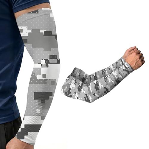 ARMORAY Arm Sleeves for Men UV Protection Cooling SPF 50 Sun Sleeves Sports - color: Gray Camo