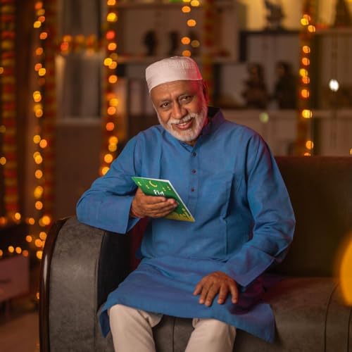 PARSUP 100 Pack Eid Mubarak Cards, Islamic Ramadan Card Paper Greeting Cards Ramadan Mubarak Decorations with 20 Envelopes & Eid Mubarak Stickers for Party Supplies Celebration