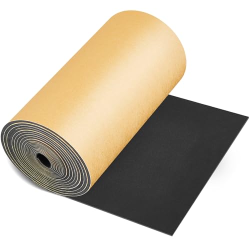 Pangda 1 Piece 157 x 12 x 1/8 Inch Extra Large Marine Foam Roll Closed Cell Rubber with Adhesive Insulation Sheets Lightweight Single Sided Tape Water Weather Resistant for Craft - size: 157 x 12 x 1/8 Inch