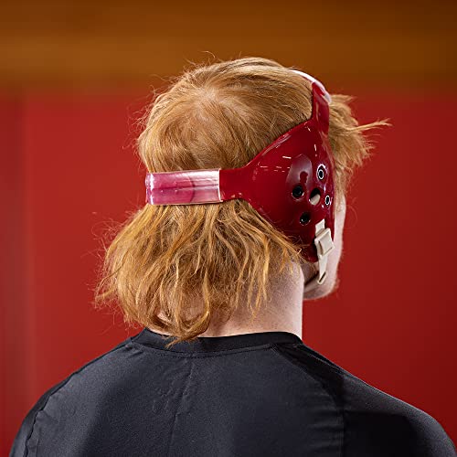 Matman Wrestling Headgear Adult Ear Guard Halo BJJ Grappling Head Guard - color: Red