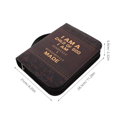 Bible Cover, Carrying Book Case Church Bag Bible Protective with Handle and Zippered Pocket Scriptures Storage Bag for Religious Book