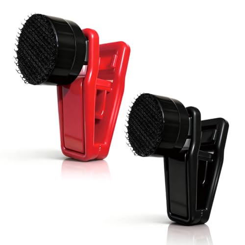 Magnetic Seaweed Clip - N52 Magnet, Rust-Proof Wavy Grip (Black & Red) - color: Blcak+Red