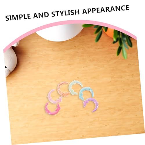 20pcs Acrylic Moon Crescent Beads Lightweight DIY Craft Beads for Phone Strap Keychain Pen Accessories and Bracelets Versatile Decoration Supplies for Handmade Jewelry and