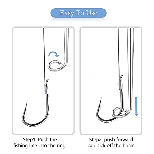 Medsuo 2pcs Stainless Steel Fishing Unhooking Disgorgers Portable Fishing Hook Remover Tools Fishing Supplies for Lake Fishing River Fishing Sea Fishing