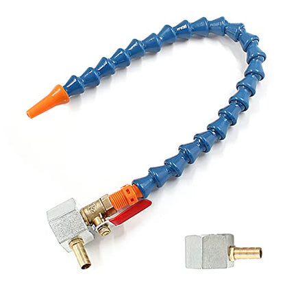 Waziaqoc Adjustable Magnetic Base with Round Nozzle Coolant Pipe Hose | 1/4PT Thread, Flexible Water Oil Coolant, For Drainage Polishing, Gems Jade Stones - size: 1pc Round Nozzle Hose with Magnetic Base