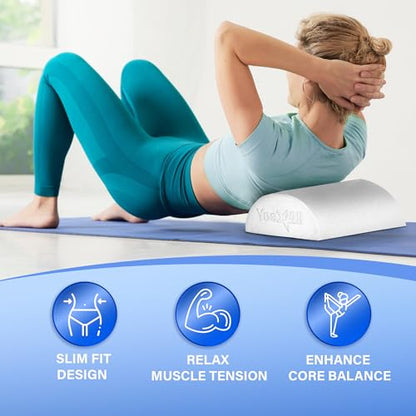 Yes4All Medium Firm Half Foam Rollers for Post-Workout Relaxation, 12/18/24/36 inch PE Foam Roll for Back Massage & Yoga Exercise - color: White, style: 12-inch