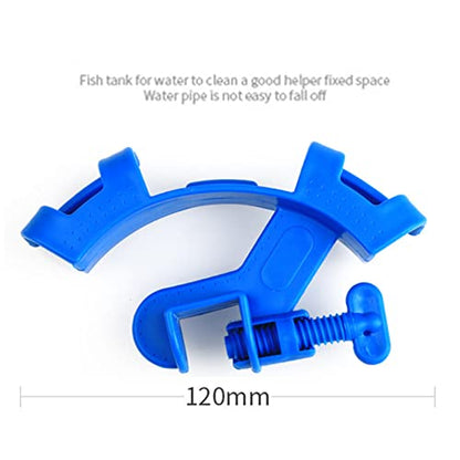 Aquarium Hose Holder Clip, Adjustable Pipe Clamp for Fish Tank Water Tube, Sturdy Glass-Safe Bracket