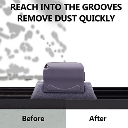 Koishu Magic Window Groove Cleaning Brush, Hand-held Window Track Cleaner Brushes Tools Set, Sliding Door Track Cleaner, Sill, Tile Lines, Shutter, Car Vents, Keyboard, Small Spaces Clean - color: 9pc