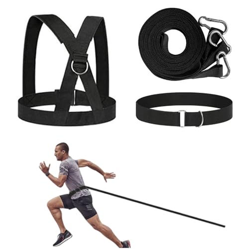 Sled Workout Equipment, Tire Pulling Harness Workout Training | Adjustable Sled Pulling Belt for Full Body Physical Exercise Multidirectional Improve Strength and Agility Indoor and Outdoor