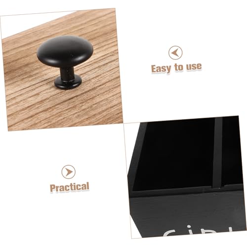 LABRIMP Wooden Cotton Balls Cotton Pads Organizer Storage Box Lid Swab Dispenser Desk Accessory Smooth Edges Easy to Use