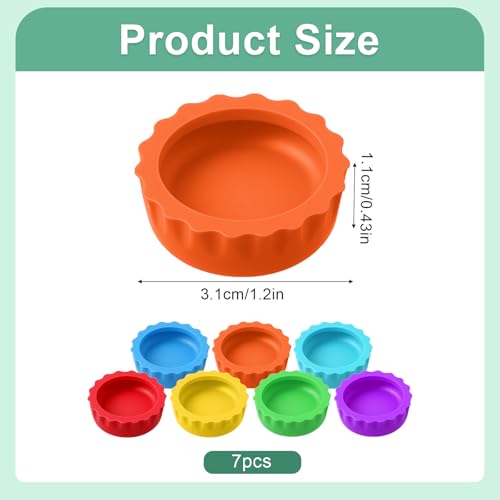 7 Pack Crested Gecko Food Dish and Water Bowl Small Reptile Feeding Cups | Reusable Hermit Crab Food Dish Feeder &corner Foods Dishs Gecko Water Bowl for Bearded Dragon Tank Tortoise Isopods Crab