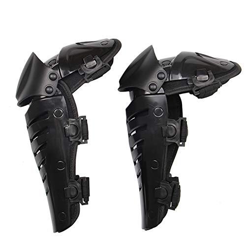Motorcycle Knee Shin Guard Pads, Long Leg Sleeve Crashproof Motocross Protective Gear Armor Bendable Adjustable Mtb Knee Pads for Men Mountain Biking Racing (Black) - color: Black