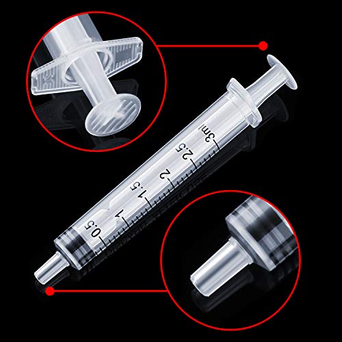 Frienda 20 Packs Syringes Without Needles,3 Ml | Large Plastic Measuring Tools for Food, Horse Care, Lab Dispensing, Graduated Markings, Reusable Multipurpose Applicators - size: 3 ml