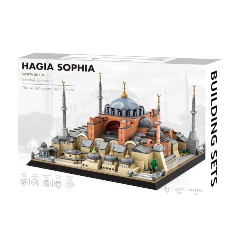 Hagia Sophia 대성당 빌딩 블록 장난감 랜드마크 건축 모델 키트 성인 청소년 및 수집가용 디스플레이 선물 세트 - style: 하기아 소피아 대성당