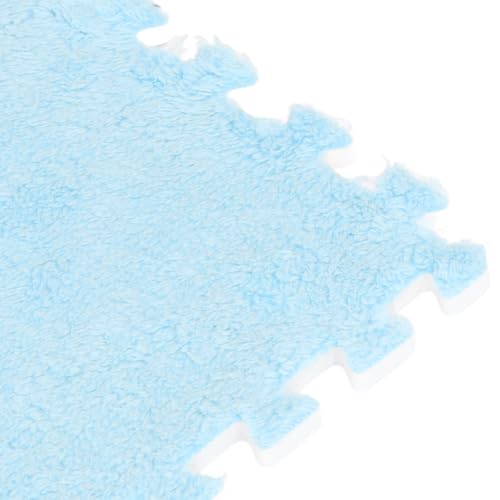 10pcs 30 cm/11.8 in Foam Puzzle Floor Play Mat,Interlocking Carpet Tiles for Home Gym and Fitness Room (Light Blue) - color: Light Blue