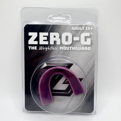 Zero-G Sports Mouthguard Purple 1-Pack - Adult Size - Boil & Bite - Basketball, Football, Soccer, Baseball, Hockey, Lacrosse - color: Purple