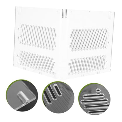 Hemoton Aquarium Divider Acrylic Grid Fish Tank Pump Guards Isolation Box for Easy Setup