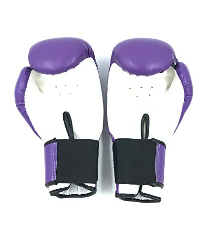 Boxing Gloves Purple Kickboxing, Grappling, Fighting, Muay Thai Training Boxing Bag Gloves, Punch Bags and Focus Pads Punching Plain-Blank Vinyl Gloves No Logo - size: 16oz