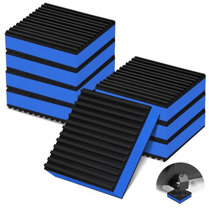 8 Pack Anti Vibration Pads for Washing Machine 3"x3"x7/8", Sound Isolation Vibrating Pad Ribbed Rubber Damping Mat EVA Center for Air Compressors, Conditioner, Treadmill, HVAC Washer Dryer - size: 3" - 8 Pack
