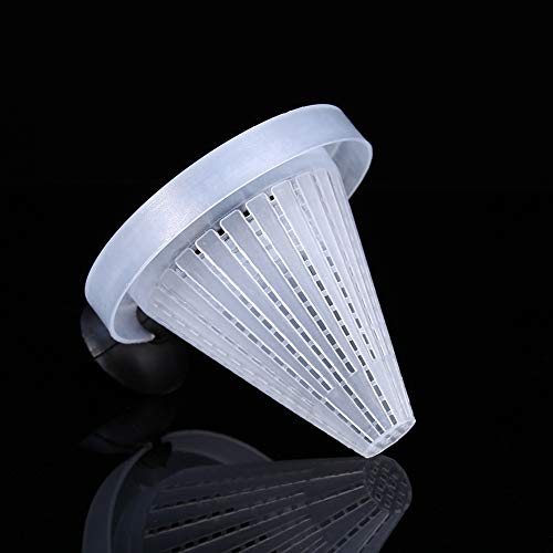 VINGVO Aquarium Nematode Feeder, Shrimp Feeding Dish Live Plastic Cone Cup Shape Basket Feeder with Suckers, Cone Feeder Cup Floating Fish Box Feeding Food Bowl, 6.5cm x 7cm