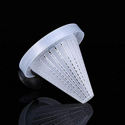 VINGVO Aquarium Nematode Feeder, Shrimp Feeding Dish Live Plastic Cone Cup Shape Basket Feeder with Suckers, Cone Feeder Cup Floating Fish Box Feeding Food Bowl, 6.5cm x 7cm
