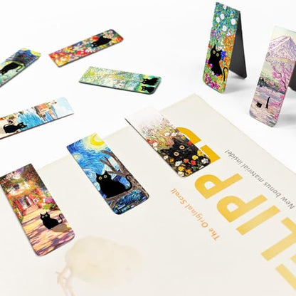 30 Pieces Bookmark, Magnetic Bookmarks for Women, Men, Book Lovers, Bookmarks Bulk for Students Teachers Reading, Cute Cat Bookmark - size: 30 Pieces, style: Cat