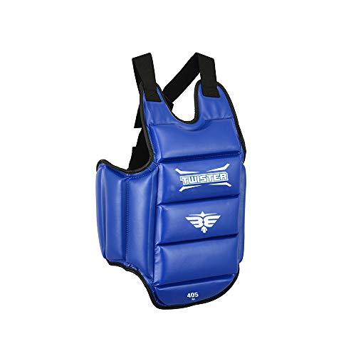 Twister Karate Taekwondo Boxing Muay Thai MMA Chest Guard | Reversible Chest Protector for Men and Women | Abdominal Protector for Training - size: Large