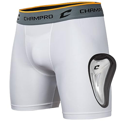 Champro Unisex Adult Compression Boxer Shorts with Cup - size: Small