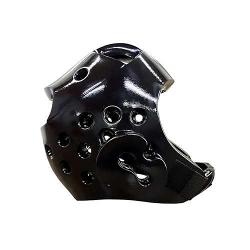 Youth & Adults Taekwondo Karate Headgear MMA Martial Arts Helmet, Soft Head Gear for Martial Art Grappling Muay Thai Kickboxing Taekwondo - color: BLACK, size: X-Large