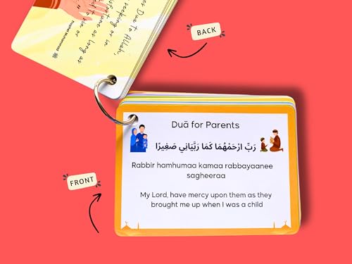 20 Islamic Daily Dua Cards, Islamic Duas Gift for Children and Adults, Ramadan, Dua Cards Translation and Transliteration for Muslims