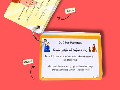 20 Islamic Daily Dua Cards, Islamic Duas Gift for Children and Adults, Ramadan, Dua Cards Translation and Transliteration for Muslims