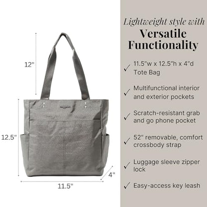 Baggallini Carryall North/South Tote - color: Sterling Shimmer