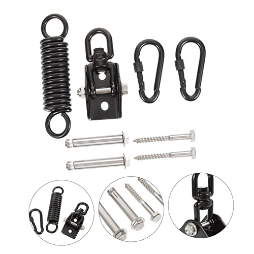 Stainless Steel Heavy Bag Suspension Hook Set for Boxing Punching Bag Bracket Spring Shock Absorbent Adjustable Design for Home Gym and Outdoor Use