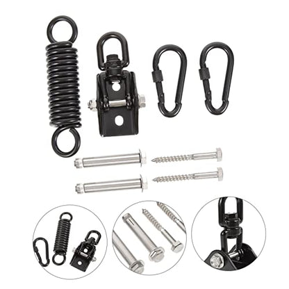 Stainless Steel Heavy Bag Suspension Hook Set for Boxing Punching Bag Bracket Spring Shock Absorbent Adjustable Design for Home Gym and Outdoor Use